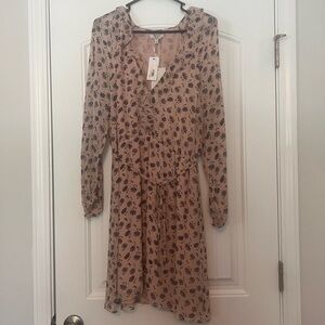 NWT Joie Light Pink Floral Dress Size L